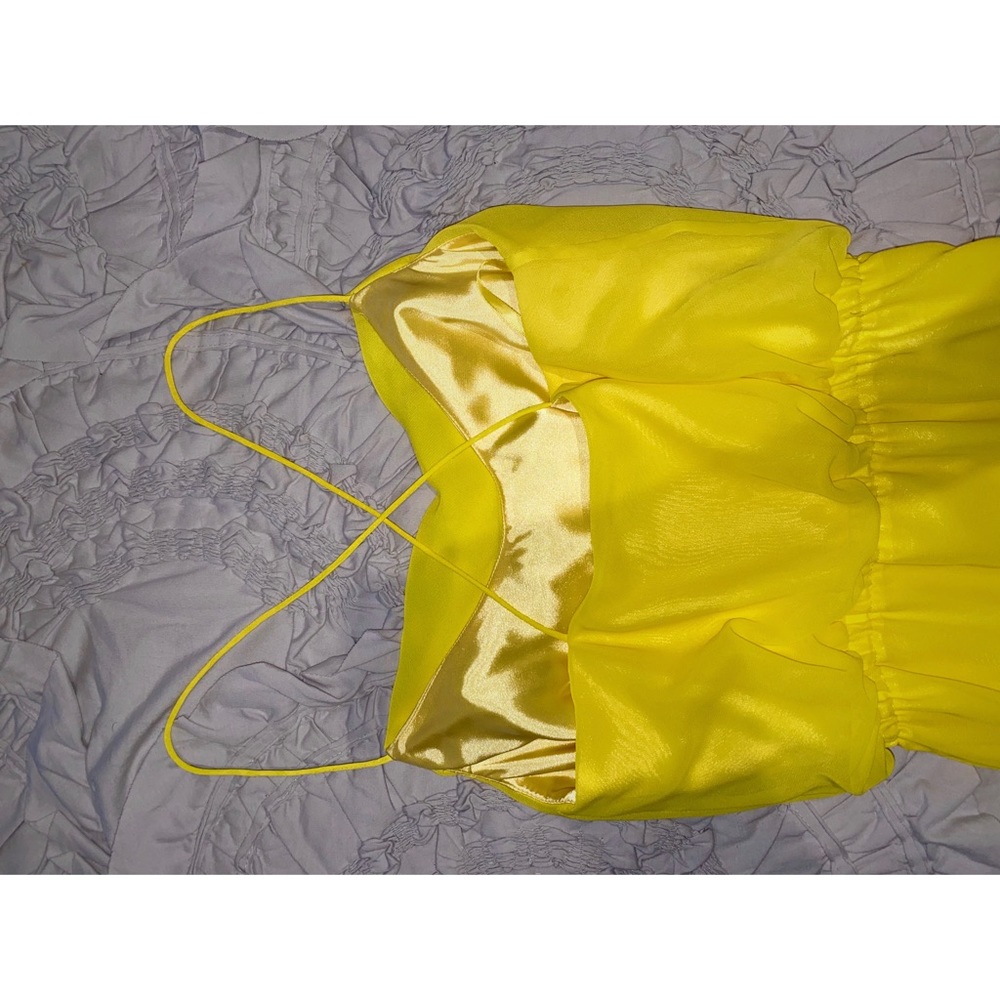 Aidan Mattox Yellow floral sundress - Picture 4 of 8